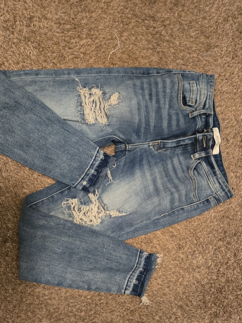 KanCan Distressed Skinny Jeans - Medium Blue
